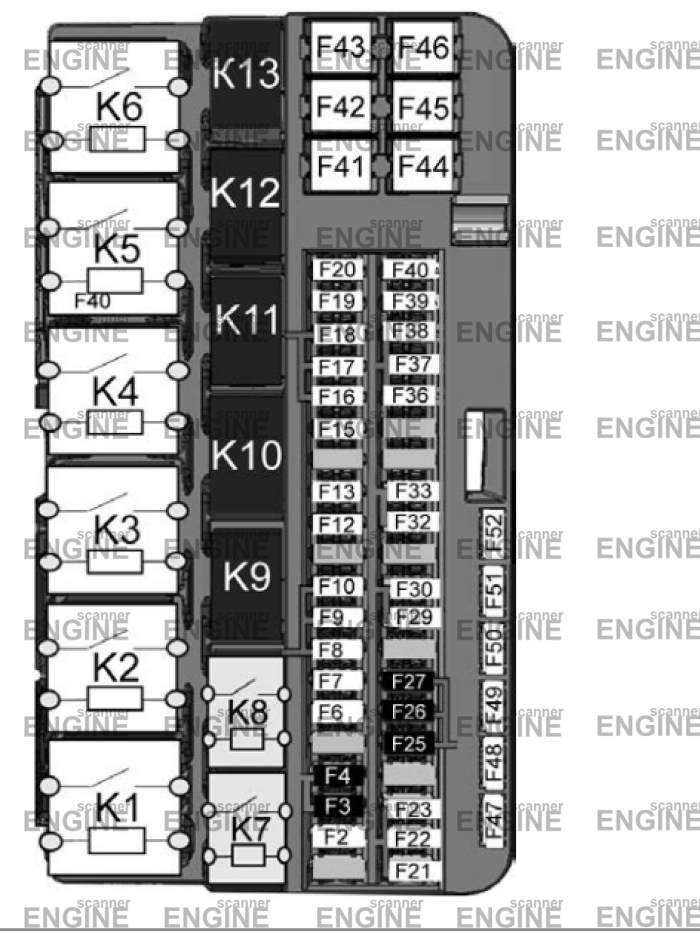 схема предохранителей лада искра