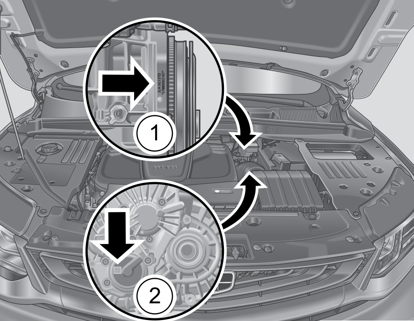 Расположение номера двигателя Geely Coolray 1