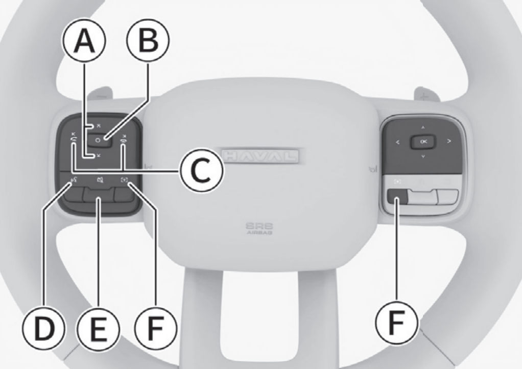 Кнопки на рулевом колесе Haval H3